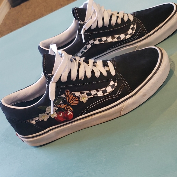 vans with butterfly and cherry